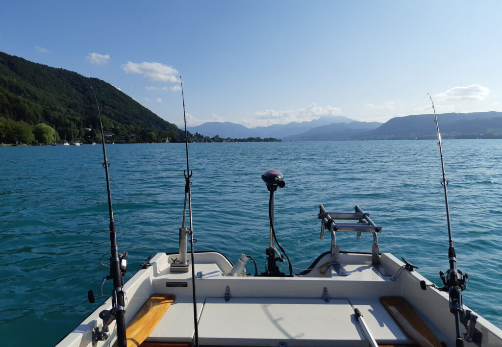 Schlepp-Fischen auf Hecht am Attersee